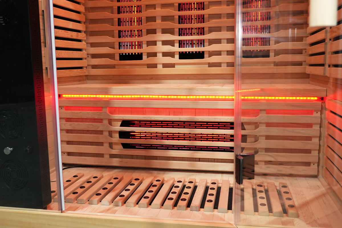 Blisspod I Venetian RED I All-In-One - Full Spectrum + Red Light Therapy I Indoor Premium Sauna I 3 Person